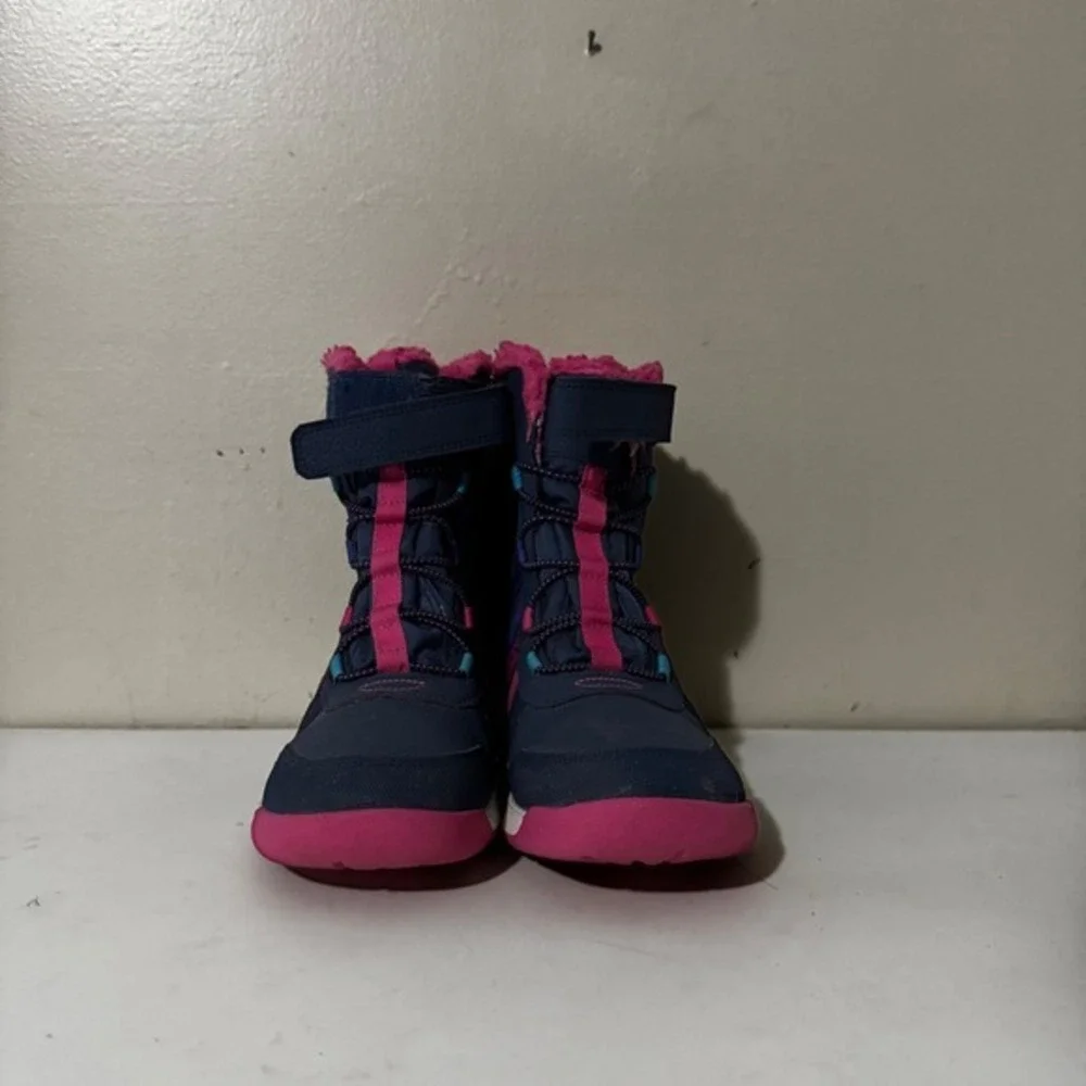 Merrell Kids Snow Waterproof Winter Boots Navy Pink Size 2M